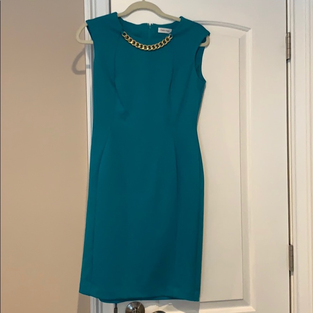 Cute professional turquoise dress